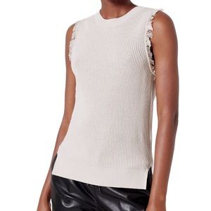 Joie Briana Frayed Knit Tank